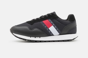 Tommy Hilfiger Buty męskie Sneakersy Retro Leather Runner Black r. 44