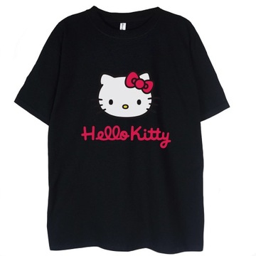 T-shirt Hello Kitty kawai kot czarna koszulka M