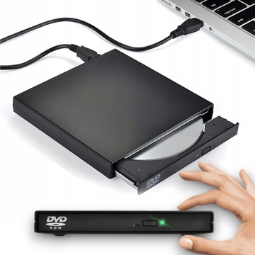 Napęd Zewnętrzny do Laptopa Nagrywarka Przenośny CD-R/DVD-ROM/RW USB 3.0