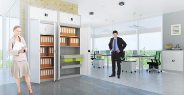 МЕТАЛЛИЧЕСКИЙ ШКАФ ДЛЯ ОФИСА И СКЛАДА + КОМПЛЕКТ КАЗНИЦЫ