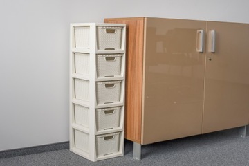 КНИЖНЫЙ ШКАФ, СУНДУК, ПОЛКА ДЛЯ ШКАФА, СТОЙКА С 5 КОРЗИНАМИ ИЗ РОТАГА КОРЗИНЫ ДЛЯ ВАННОЙ КОМНАТЫ BRANQ