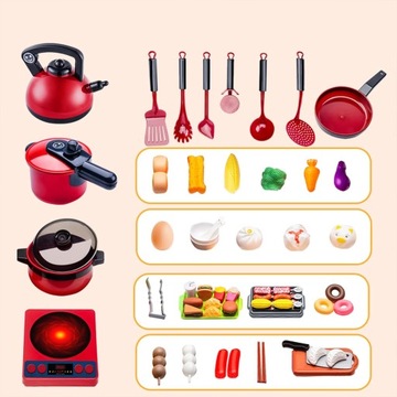 Кухонный набор кастрюль и кухонных принадлежностей для детей, 61 предмет