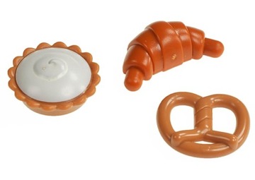LEGO jedzenie ciasta rogalik croissant precel tort
