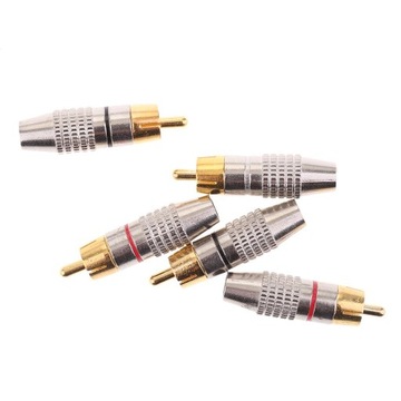 5шт Phono RCA Разъем Мужской Разъем Позолоченный Адаптер Аудио Разъем