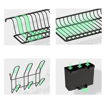 ДВУХУРОВНЕВЫЕ ПОДСТАВКИ ДЛЯ СУШИЛКИ ПОСУДЫ С ПОДДОНОМ