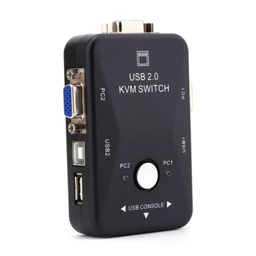 KVM VGA USB 2.0-переключатель для 2 ПК 2 USB-переключателя USB — кнопка B