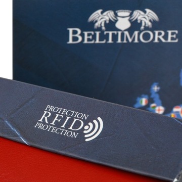 Etui na dokumenty karty skórzane slim portfel na karty wizytówki Beltimore
