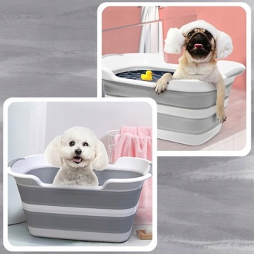 СКЛАДНАЯ СИЛИКОНОВАЯ ЧАША СО СЛИВОМ ДЛЯ БЕЛЬЯ