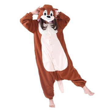 PIŻAMA ZWIERZĘTA Wiewiórki Full Body Kigurumi wiew