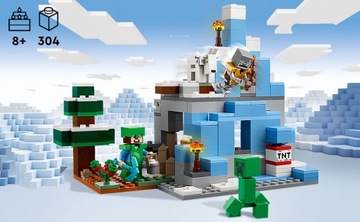 LEGO MINECRAFT СНЕЖНЫЕ ВЕРШКИ ДЛЯ ДЕТЕЙ БЛОКИ MINECRAFT В ПОДАРОК