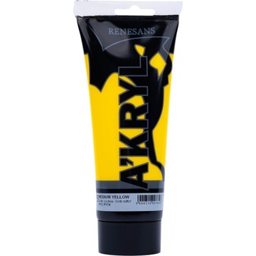 Renesans A'kryl farba akrylowa 200ml 5 żółta śred.
