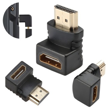 Adapter kątowy HDMI 90° stopni