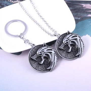 Ведьмак ОЖЕРЕЛЬЕ-МЕДАЛЬОН С ГОЛОВОЙ ВОЛКА