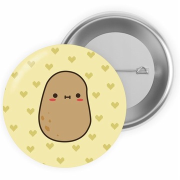Przypinka button pin z zabawnym Ziemniakiem M