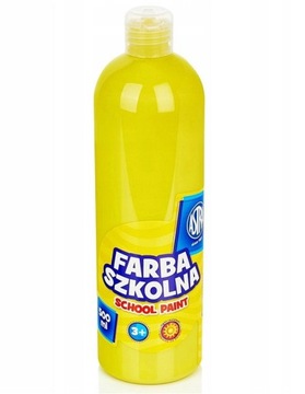 Farba plakatowa szkolna 500ml Żółta 34847