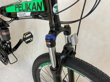 MTB СКЛАДНОЙ ГОРНЫЙ ВЕЛОСИПЕД PELIKAN СКЛАДНЫЕ КОЛЕСА 27,5 SHIMANO ALURAMA