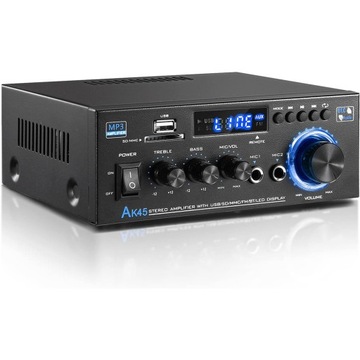 2.0-kanałowy 12V/5A HIFI WZMACNIACZ amplituner wzmacniacz stereo AK45 NOWY