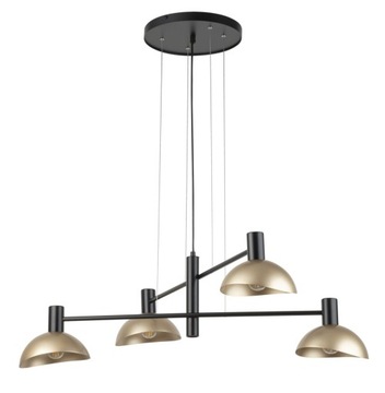 SIGMA Nowoczesna lampa LED ARTIS 4 zwis czarny/złoty LED