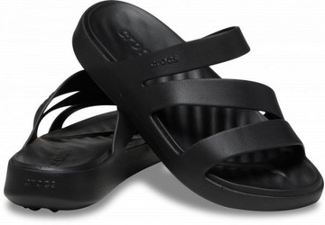 Damskie Lekkie Buty Klapki Crocs Getaway Strappy 209587 Sandal 38-39