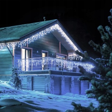 Icicles 500LED Уличные светильники Белый Синий FLASH IP44 РОЖДЕСТВЕНСКИЙ 3в1