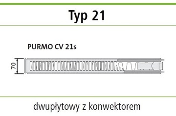 РАДИАТОР PURMO CV21 300х1000 НИЗ V 21 Акция