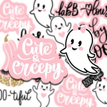 Naklejki Do Planera Kalendarza Bujo CUTE GHOSTS