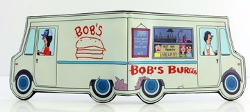 Portfel męski młodzieżowy poziomy bez zapięcia BOB'S BURGERS Auto