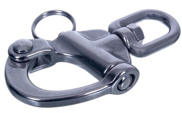 Snapszekla nierdzewna z krętlikiem oczkowym 87 mm