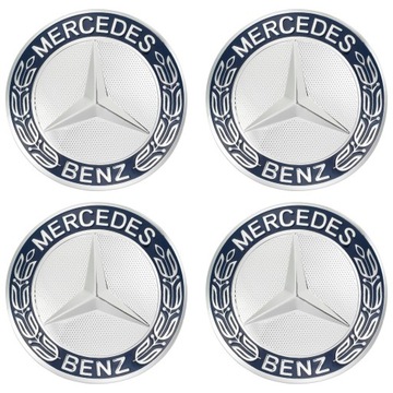 Dekielki zaślepki kapsle dekielek MERCEDES 74 mm Granatowy połysk