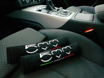 СИДЕНЬЯ АЛЬКАНТАРА Чехлы СИДЕНЬЯ 2 ШТ FIAT 500 + ВЫШИВКА