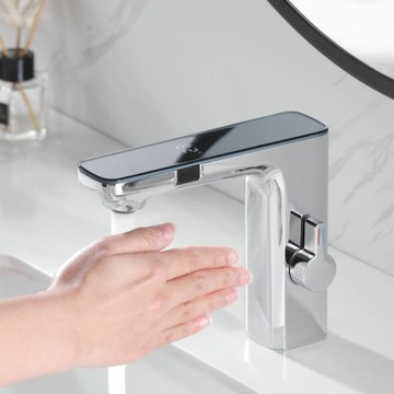 БЕСКОНТАКТНЫЙ FAPPER F14A ДЛЯ ВАННОЙ КОМНАТЫ ХРОМИРОВАННЫЙ ЖК-дисплей