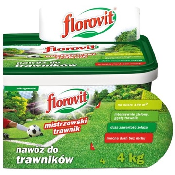 Mistrzowski Trawnik Florovit 4kg Nawóz do trawników trawy z mchem