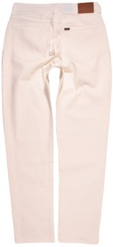 LEE spodnie HIGH WAIST straight WHITE PEARL jeans CAROL _ W29 L35