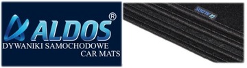 Aldos-Черные велюровые/серебристые автомобильные коврики для ВАШЕГО AUDI + нашивка