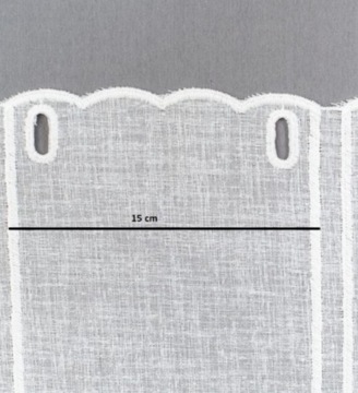 FIRANKA ZAZDROSKA HAFTOWANA WHITE I GREY 90 cm