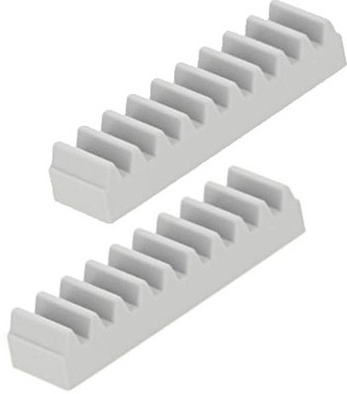 LEGO Zębatka prosta 3743 4250465 biała listwa 1x4