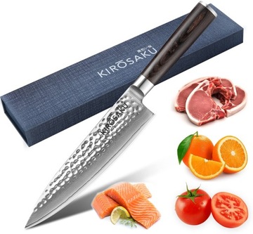 Premium Nóż ze Stali Damasceńskiej 20cm 67 Warstw
