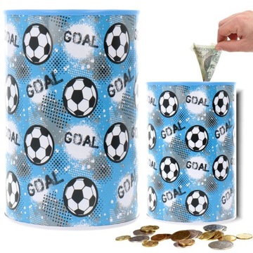 M МЕТАЛЛ БАНКА СВИНЬЯ ЛУК ДЕНЬГИ НЕОТКРЫТЫЙ СИНИЙ ШАР 3