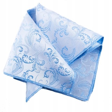 BŁĘKITNA NIEBIESKA KWIATOWA POSZETKA CHUSTECZKA