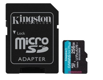 Карта microSD Kingston Go Plus 256 ГБ, 170/90 МБ/с