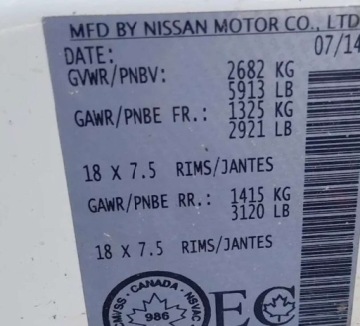 Infiniti QX60 2014 Infiniti QX60 Kanada pali 4x4 3,5 benz 7osob KUPIONY w transporcie do Pols, zdjęcie 16