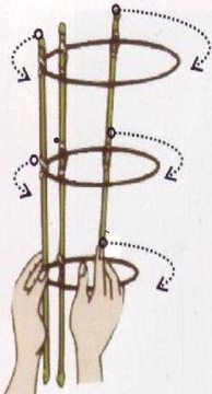 PODPORA PIERŚCIENIOWA DO KWIATÓW ZIELONA 120 CM