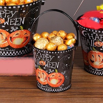Ведро из тыквы, ведерко для конфет, бочонок для конфет Шоколадный трюк или маленький