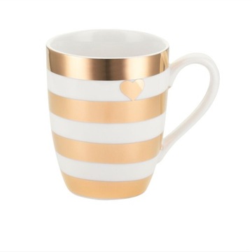 Kubek porcelanowy 310 ml MARGOT gold VILLA ITALIA