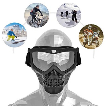 Motorradhelm Brille Motorrad Gesichtsmaske mit Brie