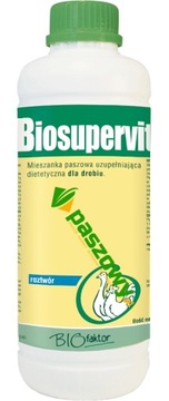 Biosupervit witaminy aminokwasy drób, kury 1L