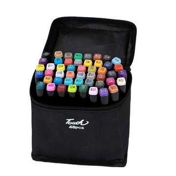 МАРКЕРЫ АЛКОГОЛЬНЫЕ, МАРКЕРЫ ДВУСТОРОННИЕ, КРУГ 48 шт.