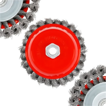 ПРОВОЛОЧНАЯ ЩЕТКА 125 мм M14, СКРУЧЕННАЯ СТАЛЬНАЯ ПРОВОЛОКА