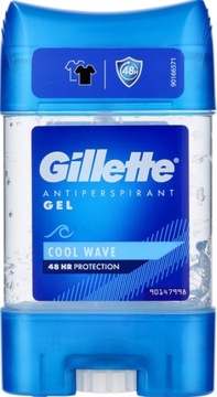 Gillette Cool Wave Przezroczysty antyperspirant w żelu dla mężczyzn 70 ml