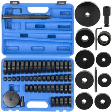 ŚCIĄGACZ ŁOŻYSK TULEI PIAST ADAPTERY PRAS 18-74 mm 52el BASS POLSKA ZESTAW